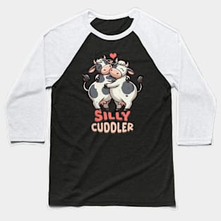 Cute Cow Silly Cuddler Baseball T-Shirt